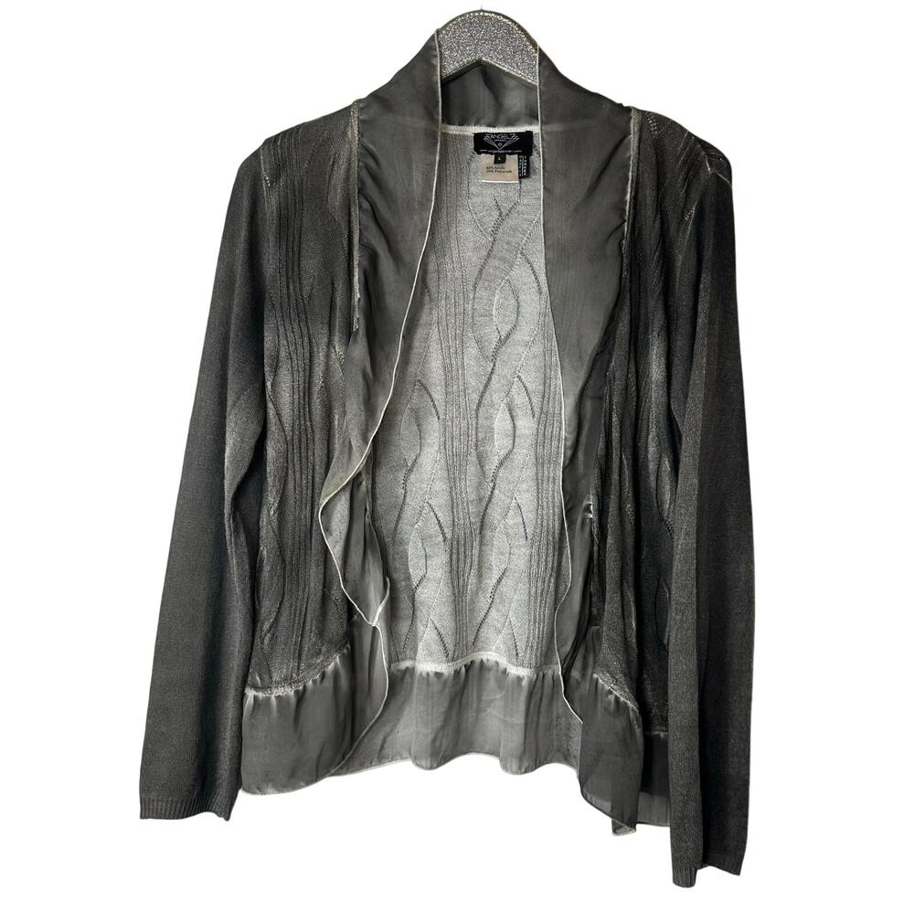 Angel Apparel Y2K Open Ruffle Cardigan